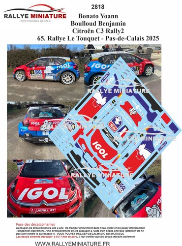 Decals ref 2818 citroen - 1/43,