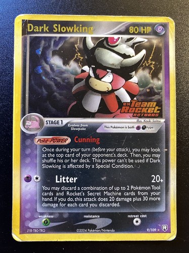 Pokemon card dark slowking - pokemon, card-dark