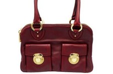 Borsa a mano MARC JACOBS Y2K 3 scomparti pelle bordeaux usata autentica