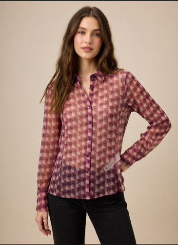 Zara blusa organza trasparente - organza,