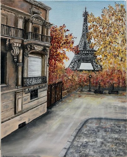 Quadro parigi autunno - parigi, a