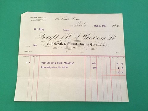 Wharram ltd leeds 1920 - w,