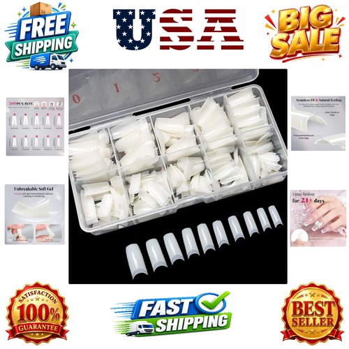 500pcs punte unghie finte gel - 500pcs,