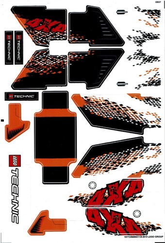 Lego technic 9398 adesivo - technic,