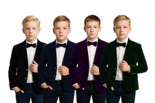 Blazer Sirri ragazzo velluto slim fit lussuoso ballo matrimonio cena festa giacca