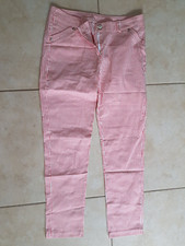 Lotto 1415 pantalone pantaloni donna righe rosse elasticizzati tg.L