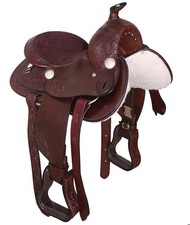 Sella western bambino Triple S modello Kids in cuoio con stampa floreale Triple 