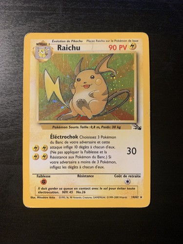 Carte pokémon raichu 14 - carte,