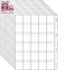 12 Fogli Raccoglitore Monete, Porta Monete Con 9 Fori, 30 Scomparti Da 35 Mm