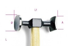 BETA - MARTELLO CARROZIERI CON TESTE TONDA E PIANA MANICO IN LEGNO