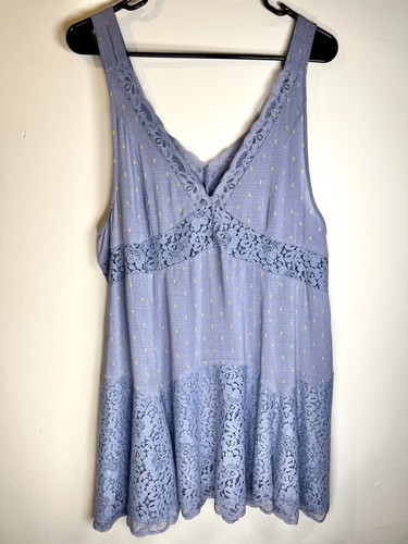 Mini abito slip trapezio blu - slip,