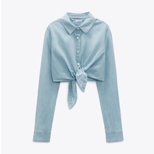 Camicia donna Zara blu chiaro