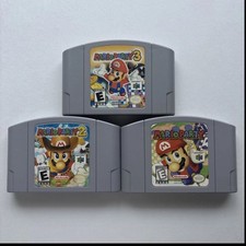 Lotto giochi retrò Mario Party 1 2 3 Nintendo 64 N64 autentici puliti testati