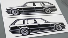 Adesivo tuning bmw e30 sagoma - bmw,