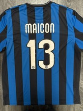 Maglia Home Originale Nike Inter Milan 2009/2010 MAICON 13 Uomo XXL 2XL