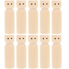  10 pezzi di bambola in legno in legno bambola in legno non finita bambola fai