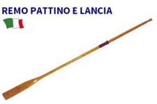 REMO IN LEGNO A PALA CURVA 240 CM PER PATTINO LANCIA MOSCONE SALVATAGGIO REMI
