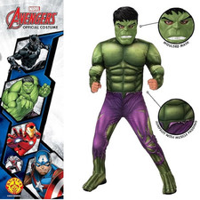 Rubies Official Marvel Avengers Costume Carnevale Hulk Deluxe taglia 7-8 anni