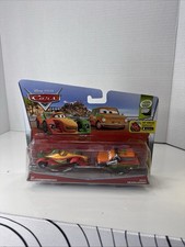 Disney Cars Confezione 2 RIP CLUTCHGONESKI & BRIANGEARLOOSKI Capo Equipaggio Buona Card.