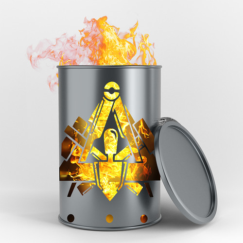 Bidone fuoco muratore regalo - bidone,