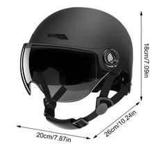 Mezzo Casco Classico Ultraleggero per Moto Bici Bicicletta Scooter Uomo e Donna