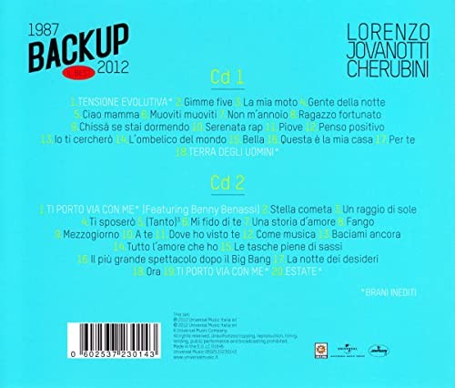 Jovanotti back 1987 2012 - back, up
