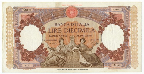 10000 lire capranesi - lire,