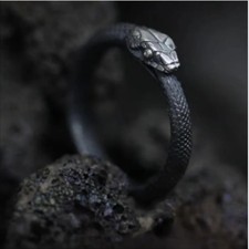 Anello serpente nero