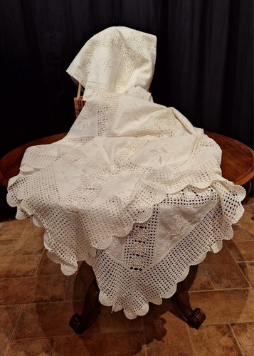 Antico copriletto matrimoniale - copriletto,
