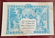 biglietto pubblicitario c.perucci materiale apistico s.severino marche '900