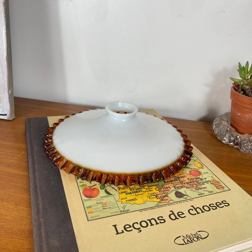 Abat jour opaline blanche - abat-jour,
