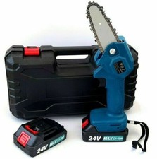 Motosega Taglia Rami Elettro Sega Elettrica Mini a Doppia Batteria 24 V Macchina