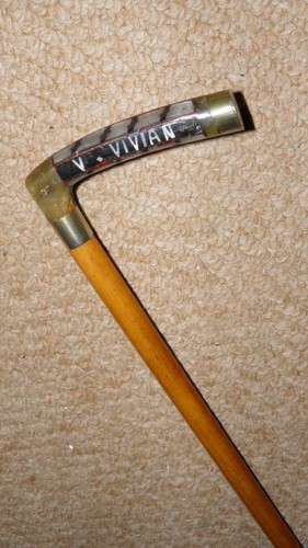 Bastone edoardiano corno di - -,
