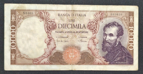 10000 lire michelangelo - lire,