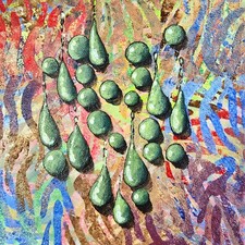 Perle verdi pittura acrilica