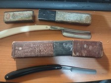 Attrezzature Barbiere Antica Coppia Rasoi 