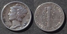 Stati Uniti - 10 Centesimi di Dollaro - Dime - Decino - Anno 1943