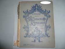 Spartito canto e pianoforte Giacomo Puccini Manon Lescaut Ricordi inizio 900