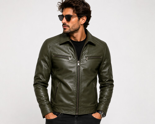 Giacca uomo verde oliva - , vera