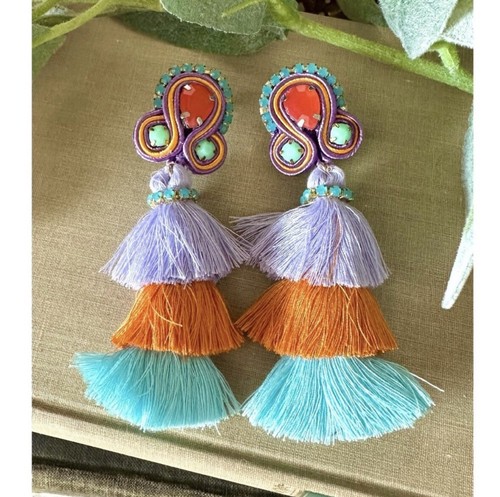 Orecchini nappa soutache - orecchini,