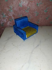 Vecchia poltrona-del 1960-soggiorno-casa delle bambole-casa delle bambole