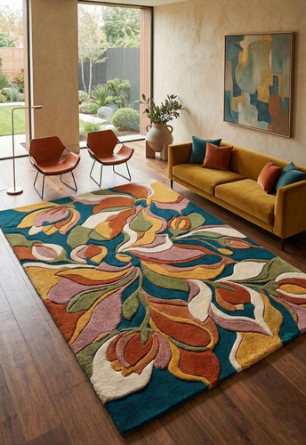 Tappeto moderno trapuntato - , a