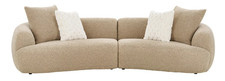 Divano semicircolare marrone