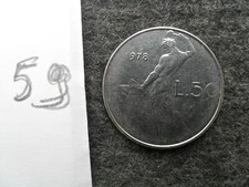 Moneta lire italiane 50, anno