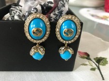 GUCCI LOGO EARRINGS PENDANTS WITH RHINESTONE