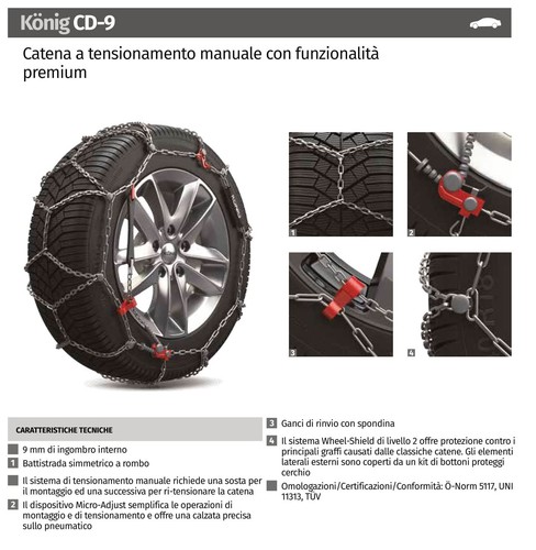 Konig cd9 misura catene da - catene,