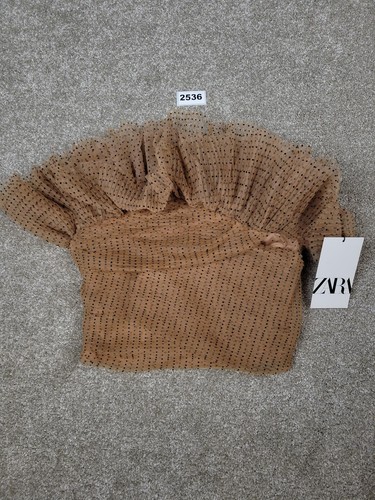 Top zara marrone - top, con