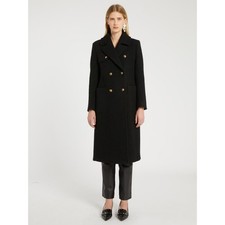 Cappotto nero in bouclè di