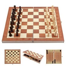 SCACCHIERA 3in1 LEGNO SCACCHI