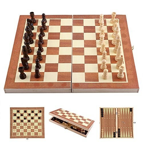 Scacchiera 3in1 legno scacchi - legno,